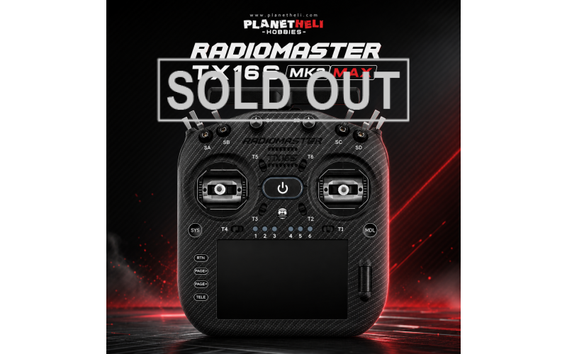 RADIOMASTER TX16S MK3 MAX Radio Controller Mode 2 BLACK - ELRS Module
